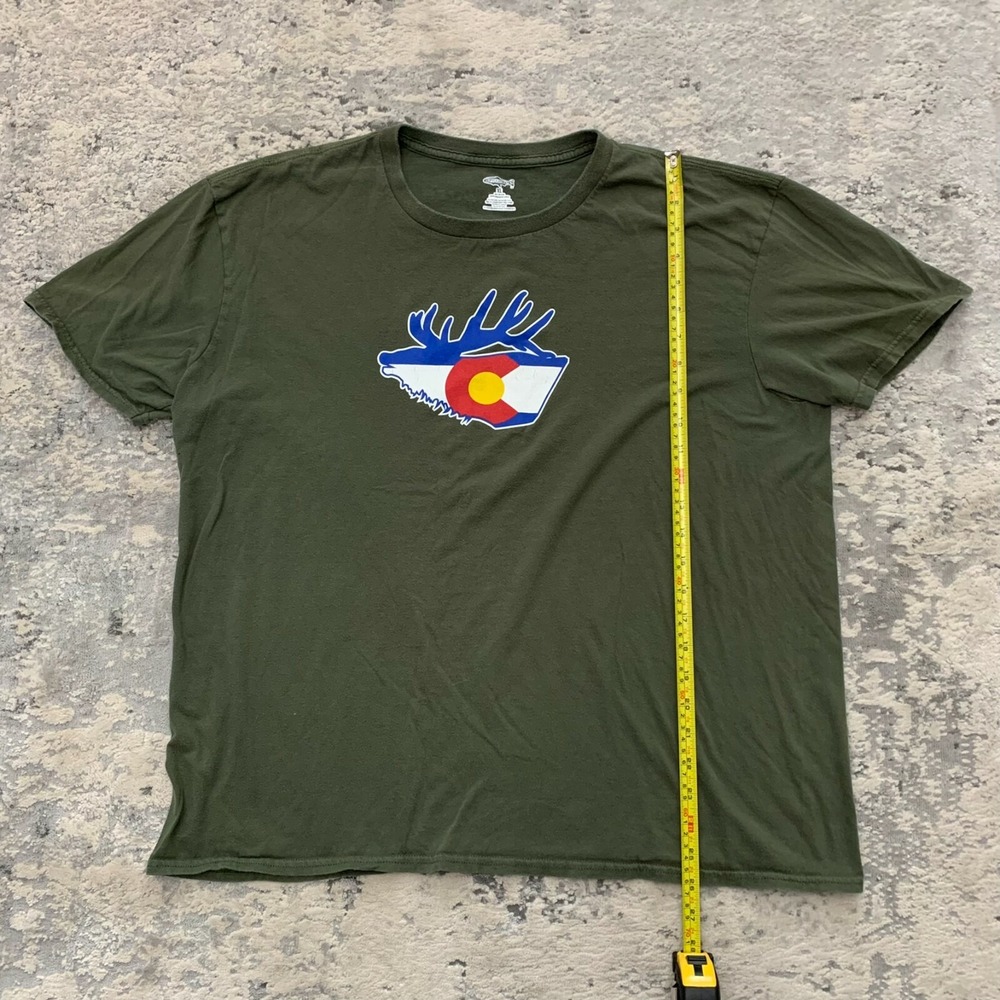 REP YOUR WATER FISH FISHING Colorado Elk TEE T SHIRT Mens XL Army Green